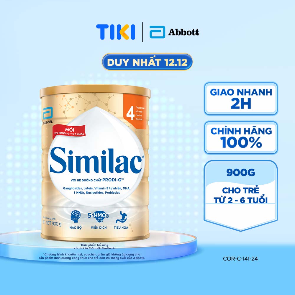Sữa Bộtsimilac Einstein 4 Dành Cho Trẻ Từ 2 - 6 Tuổi - 900G