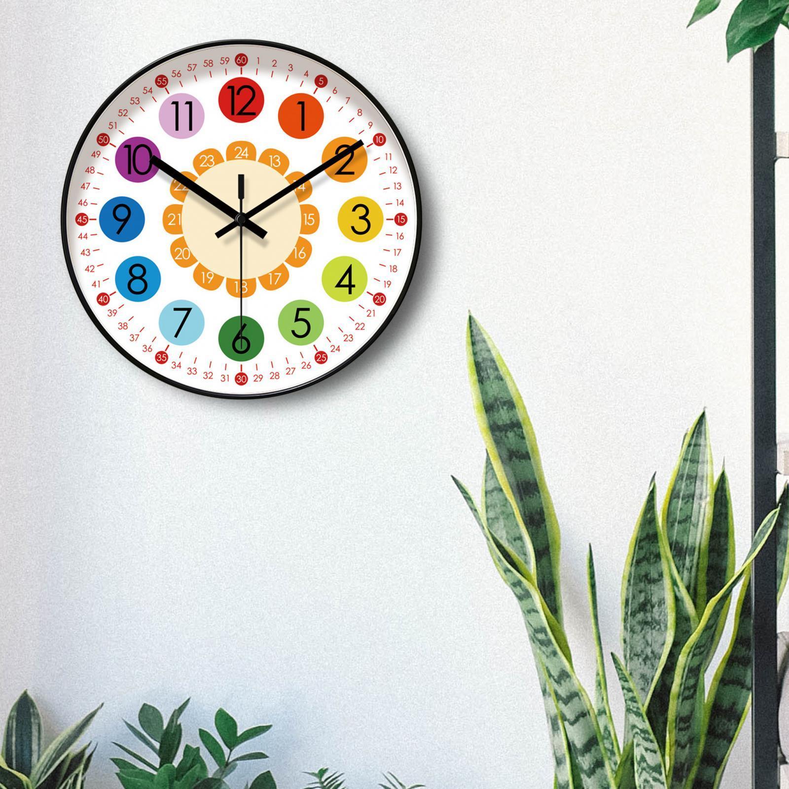 Kids Wall Clock Wall Art Clock Clock for Living Room Indoor Kitchen