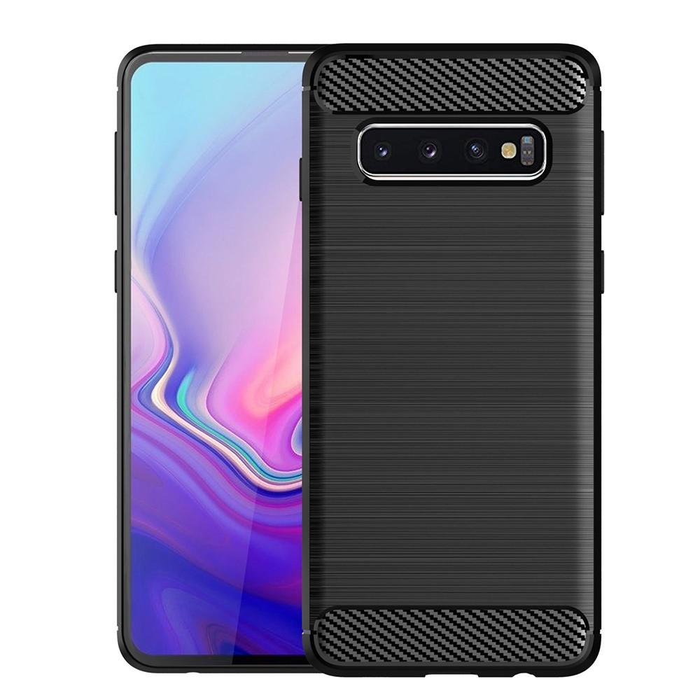 Ốp lưng cho Samsung S10 S10E S10+ Plus Lite dẻo Carbon phay xước chống sốc chống vân tay