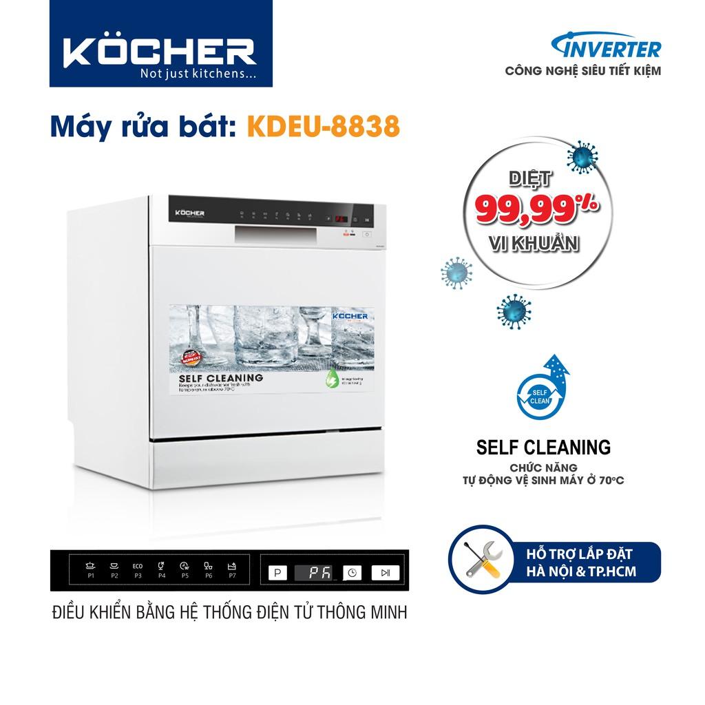 Máy rửa bát 8 bộ Kocher KDEU 8838 - Hàng chính hãng