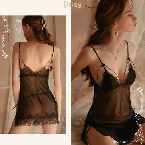 Váy Ngủ Sexy Gợi Cảm Đầm Ngủ Ren Xuyên Thấu Quyến Rũ (SET Có Kèm Quần) Cao Cấp - Mã VN008