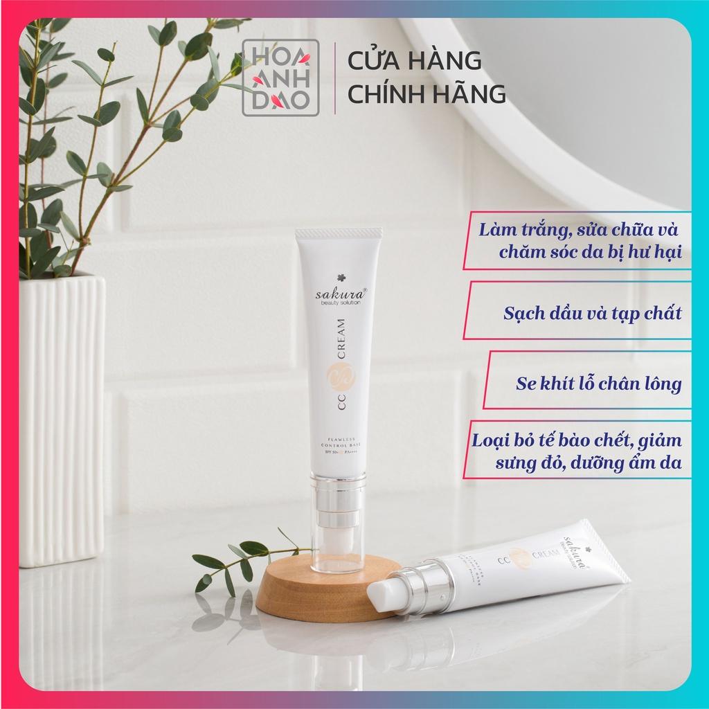 Kem Trang Điểm Chống Nắng Sakura CC Cream Flawless Control Base (40ml)