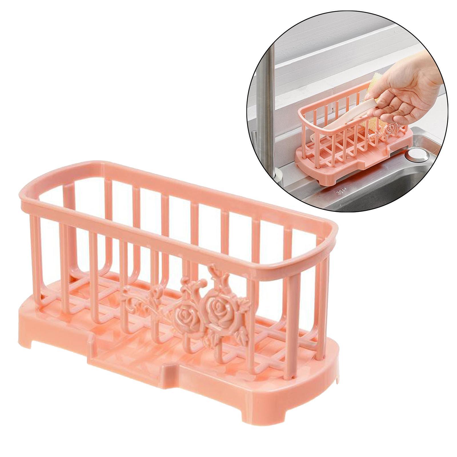 Kitchen Sink Caddy Sponge Holder Soap Caddy Organizer Basket Gray