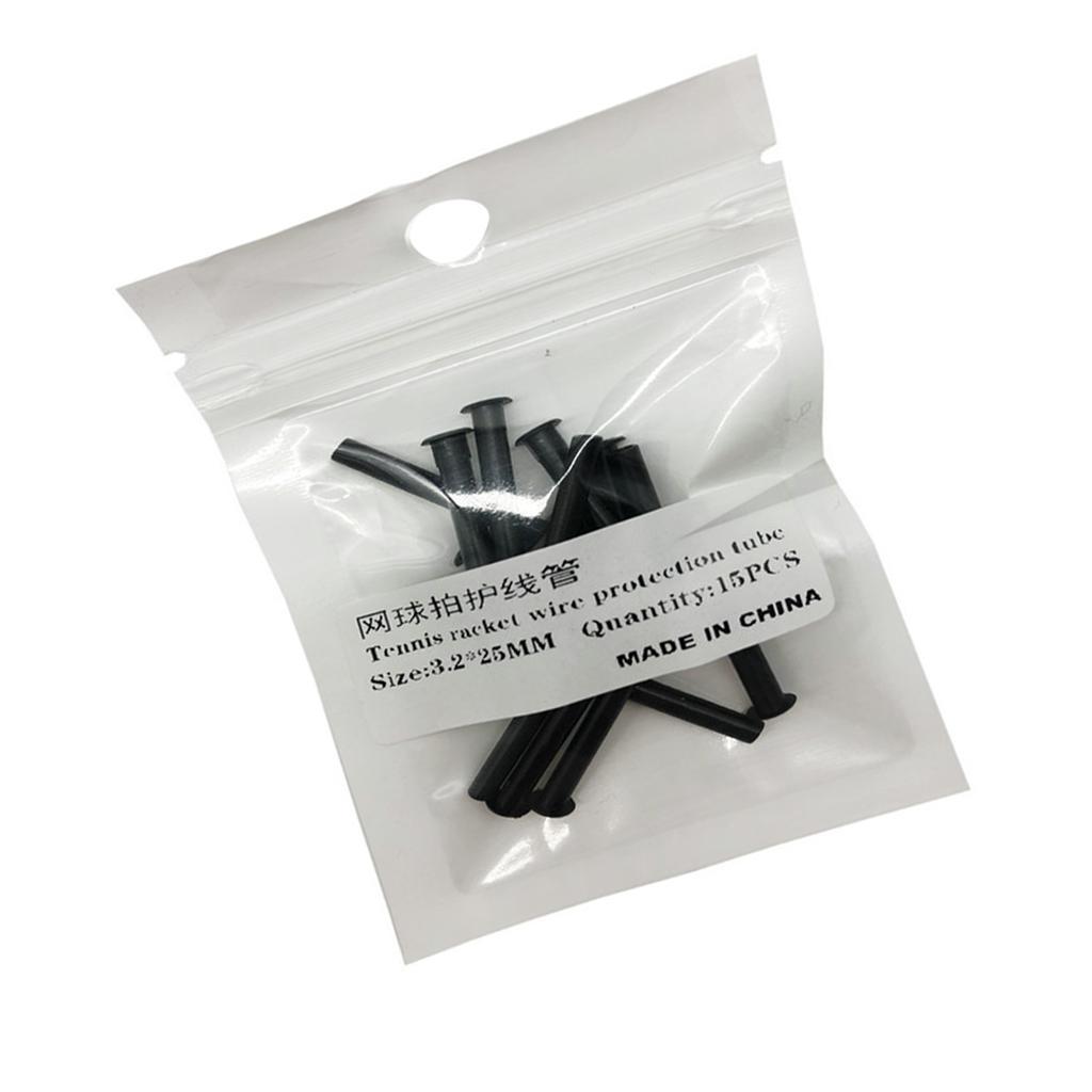 2x 15pcs Tennis Racket Grommets, Universal Racquet Eyelets, Black String Tubes