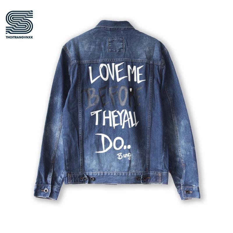 Áo khoác jean nam, demin jacket in chữ Love trẻ trung, năng động - AJZR744