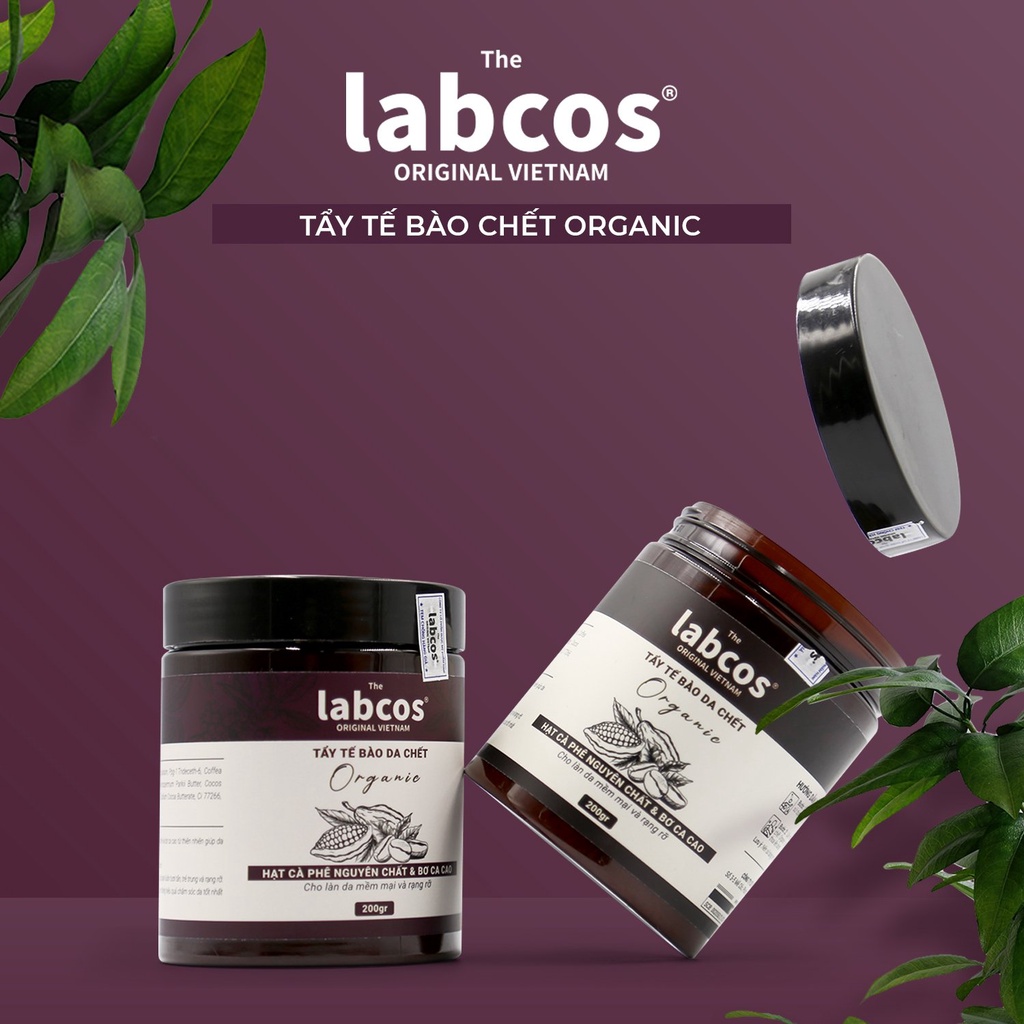 Kem Tẩy Tế Bào Chết Organic The Labcos Original Chiết Xuất Hạt Cà Phê Nguyên Chất Và Bơ Ca Cao Hũ 200gr