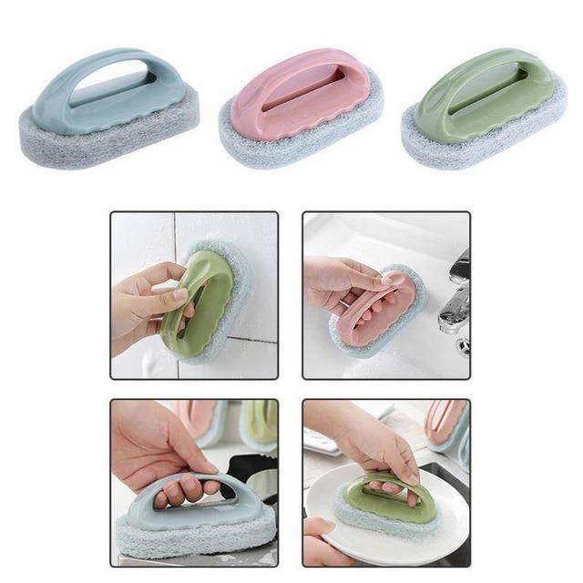 Miếng bọt biển cọ vệ sinh có tay cầm đa năng
