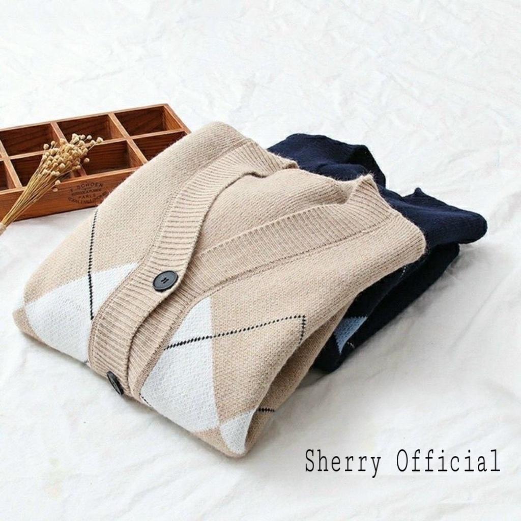 Áo Cardigan Họa Tiết Kim Cương
