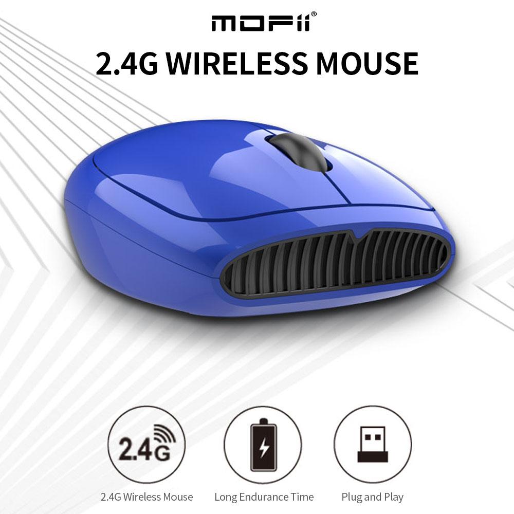 Chuột không dây Mofii SM395 2.4GHz Thiết kế đối xứng hợp lý Cắm và chạy cho Máy tính xách tay PC