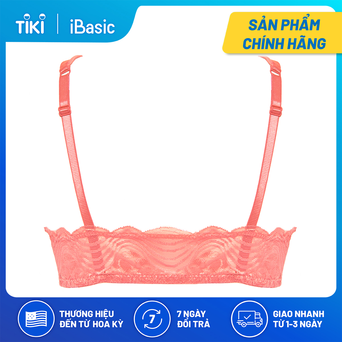 Hình ảnh Áo ngực bralette ren mỏng dây chéo ngực iBasic BRAY045