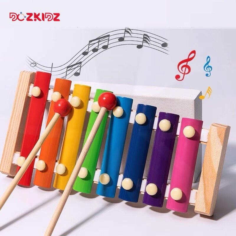 Đồ chơi âm nhạc - Đàn xylophone 8 âm bằng gỗ - DOZKIDZ