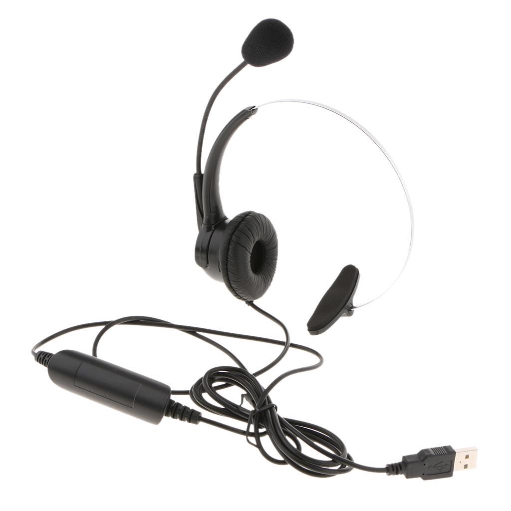 4X Monaural Headset, Hands-free Call Center Headset for Computers