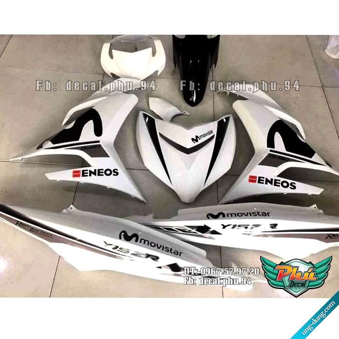 Tem rời Exciter 150 Movistar trắng