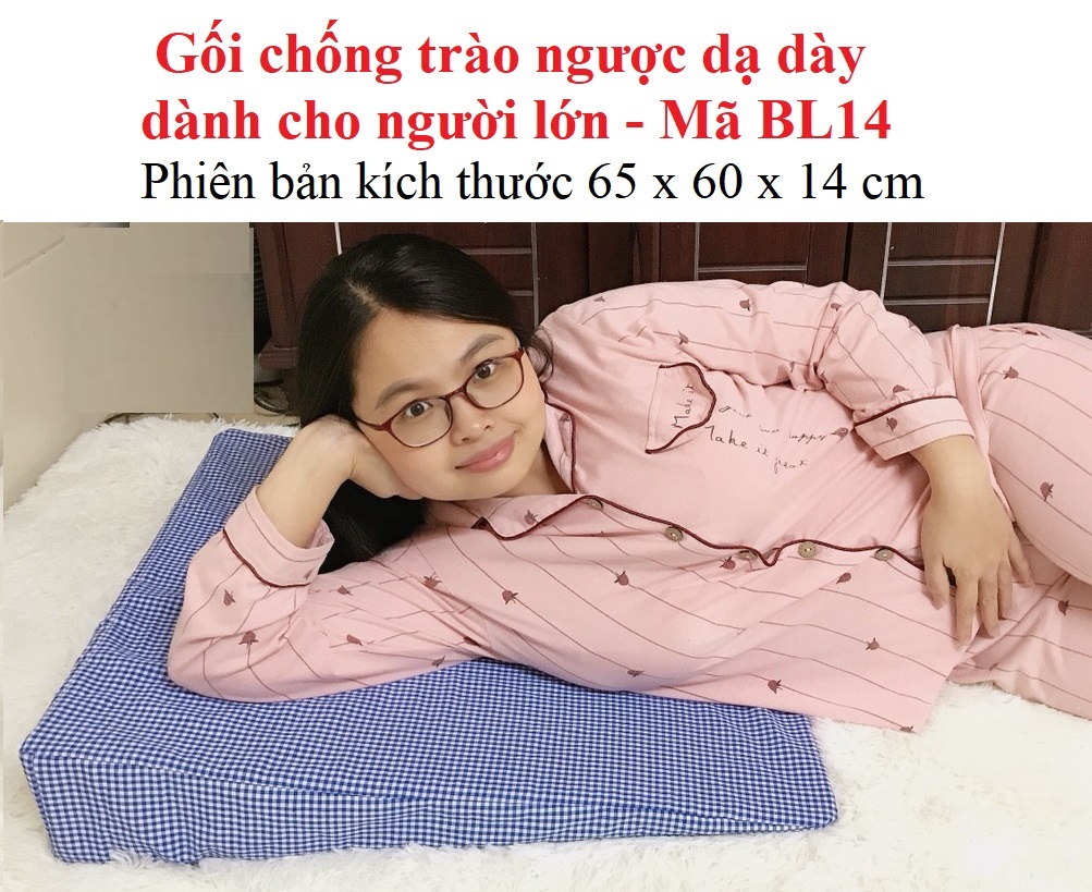 Gối chống trào ngược dạ dày dành cho người lớn (Mã BL14 ) - kích thước 65 x 60 x 14 cm - Phiên bản tiết kiệm giá rẻ