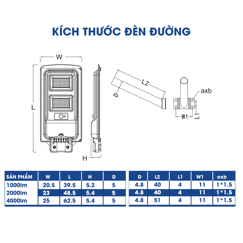 Đèn đường Philips Deco Solar All-in-One streetlight BRC050 LED40/ LED20/ LED10 (KIT/ NOT)