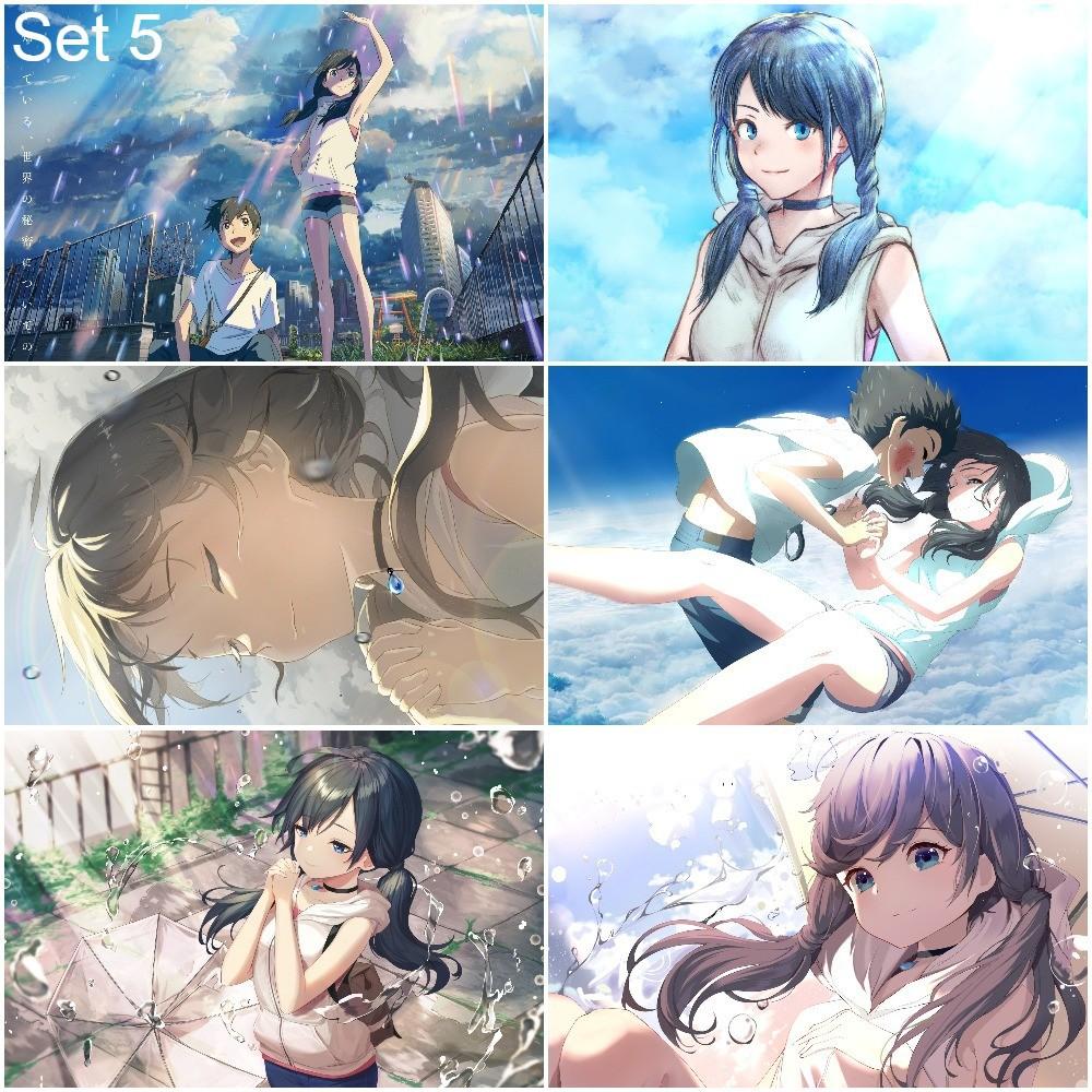 Bộ 6 Poster anime Tenki no Ko - Đứa con của thời tiết - A3,A4,A5