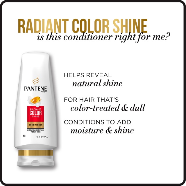 Combo bộ dầu gội xả Pantene Pro-V Radiant Color Shine  dành cho tóc nhuộm - USA