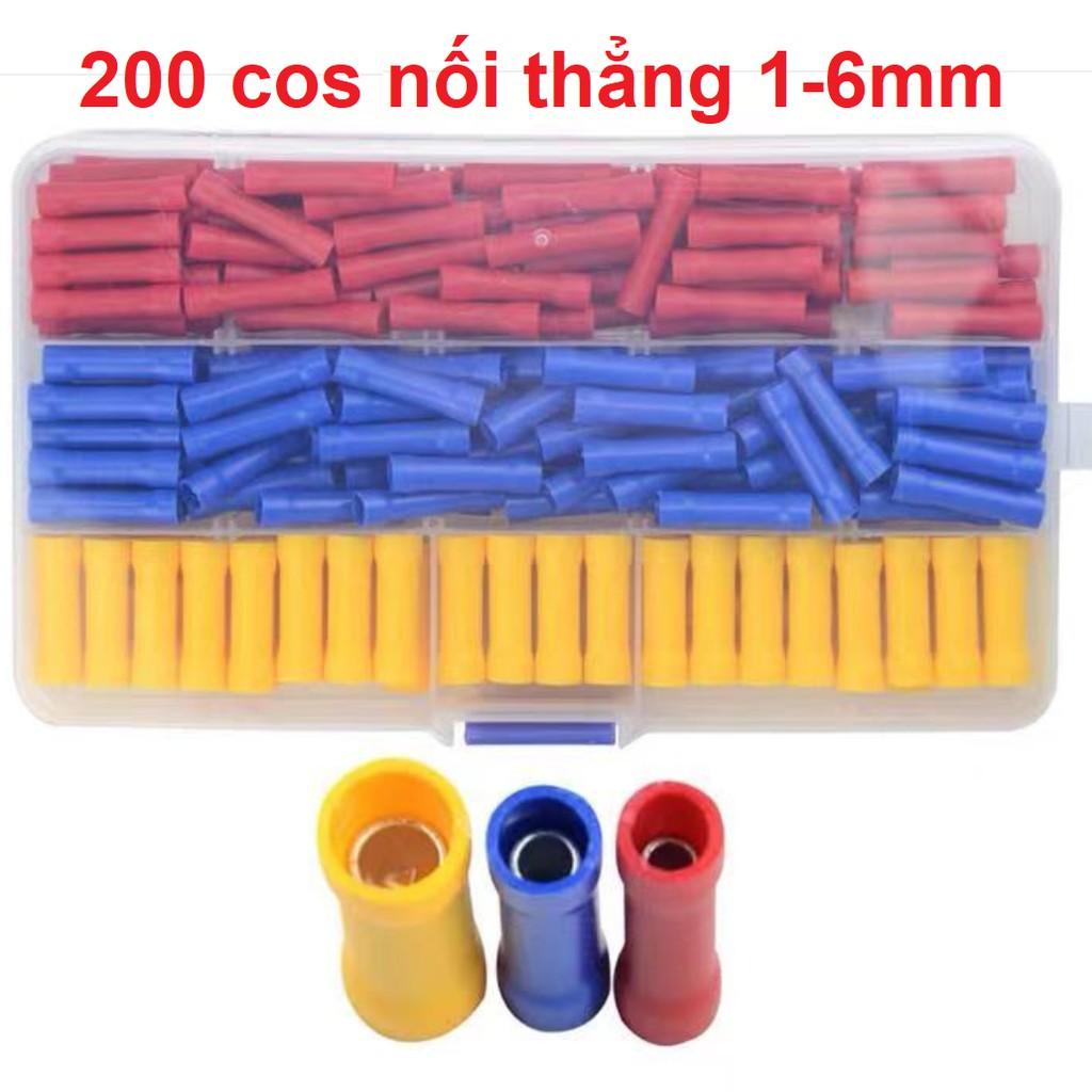 Cos nối thẳng bọc nhựa 1-6mm hộp 200c