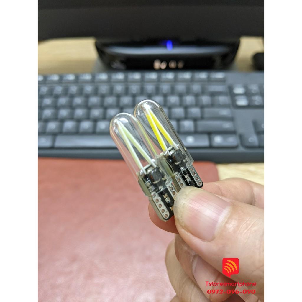 Led T10 đờ mi W5W 194-168 cao cấp vỏ thủy tinh chịu nhiệt tích hợp mạch IC sáng khá và rất mát.