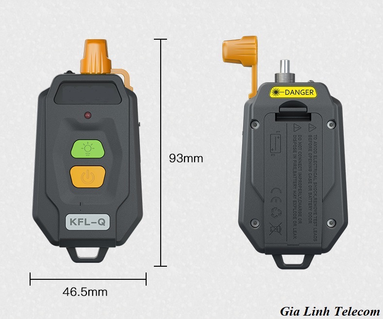 Bút Soi Cáp Quang KFL-Q 10km dạng móc khoá - pin sạc 1000mAh