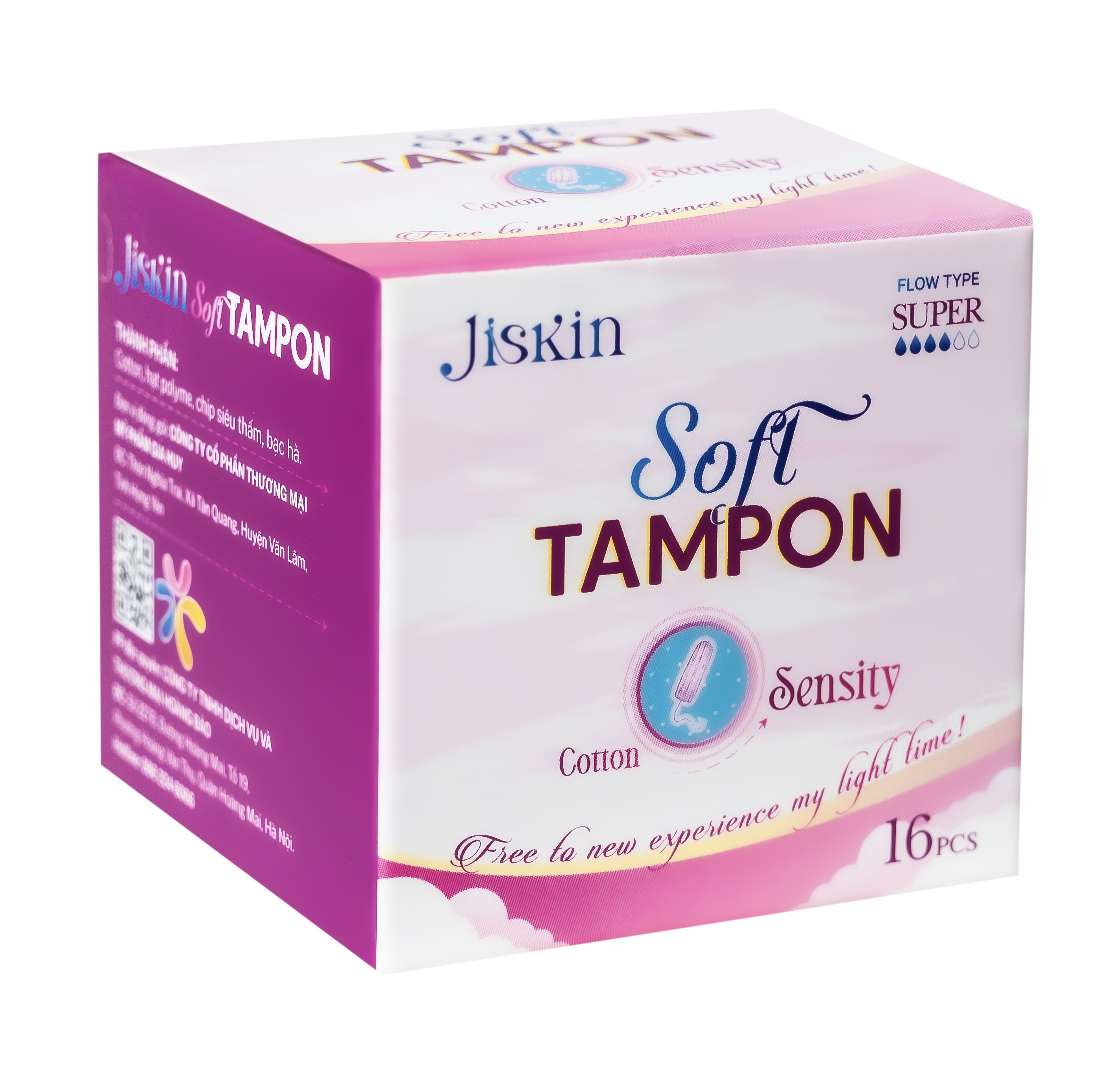 Băng Vệ Sinh Tampons JISKIN Công Nghệ Hàn Quốc - Siêu Thấm Hút - Jessa - Tiện Lợi - Nhỏ Gọn - Facelle - Dễ Sử Dụng ( Tampon Ob )