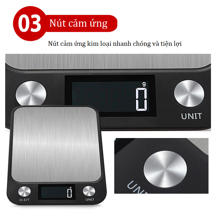 Cân tiểu ly điện tử nhà bếp cao cấp tải trọng 5kg C18 ( Tặng kèm pin )