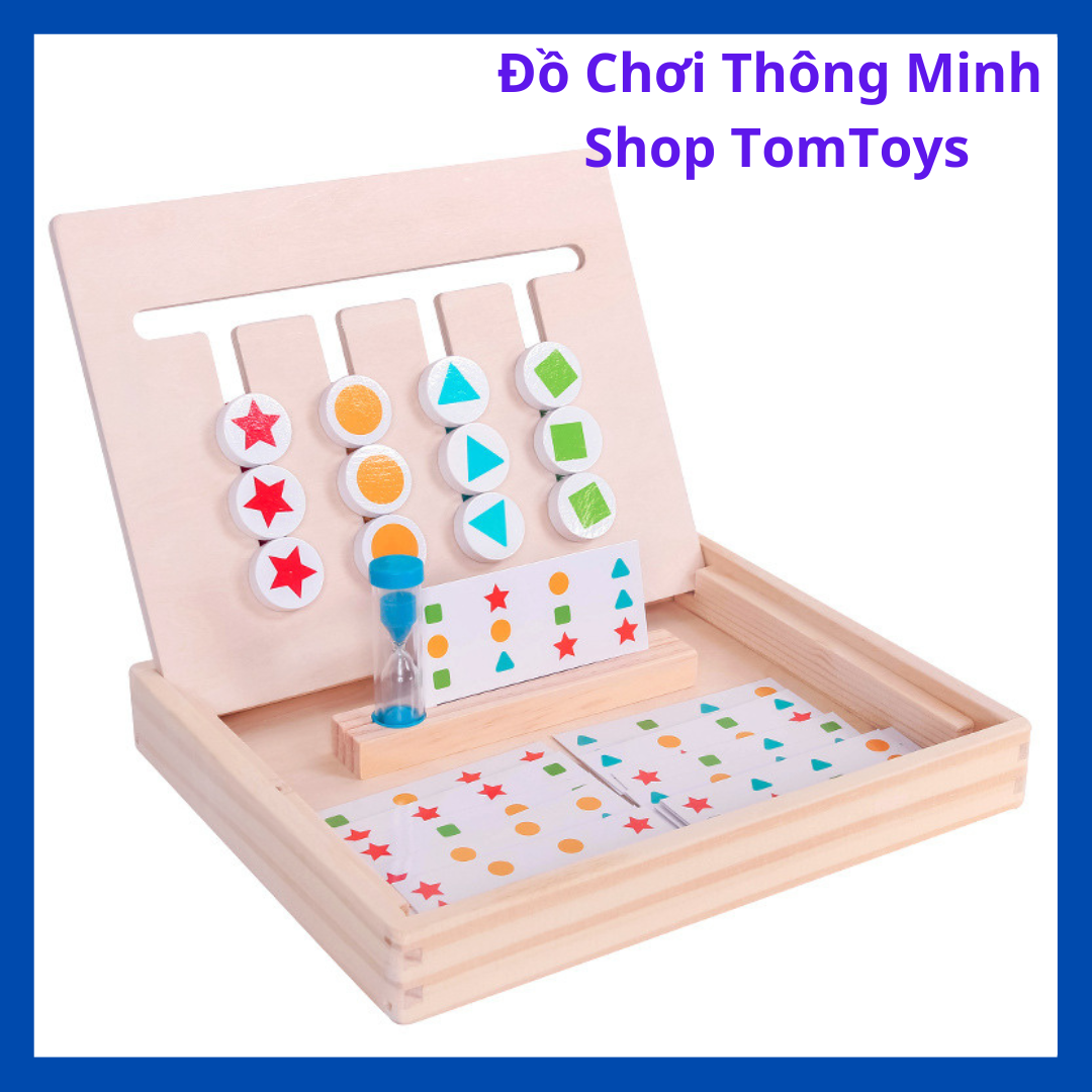 Đồ Chơi Toán Logic 4 Màu Có Đồng Hồ Cát (Màu Sắc, Hình Khối)