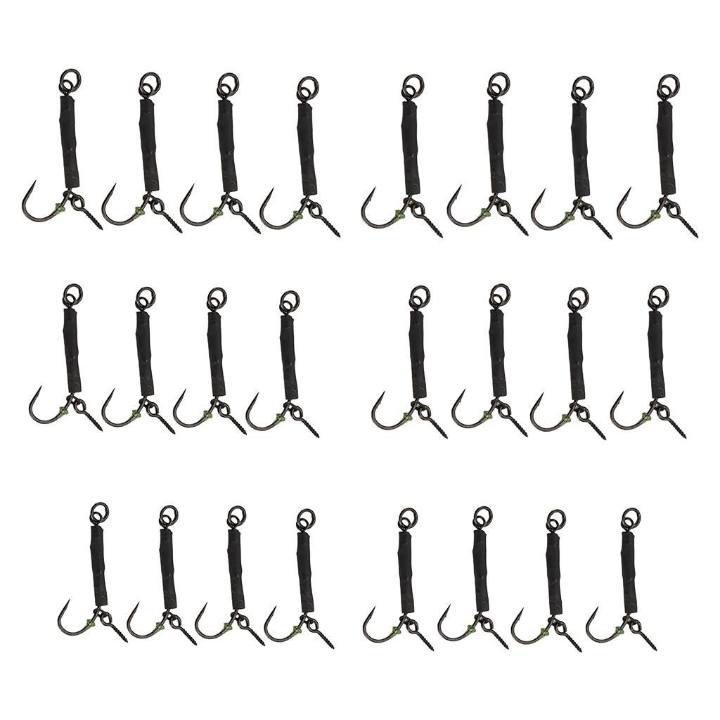 4pcs Fishing Ronnie Rigs Carp Fishing Rigs Assist Hooks