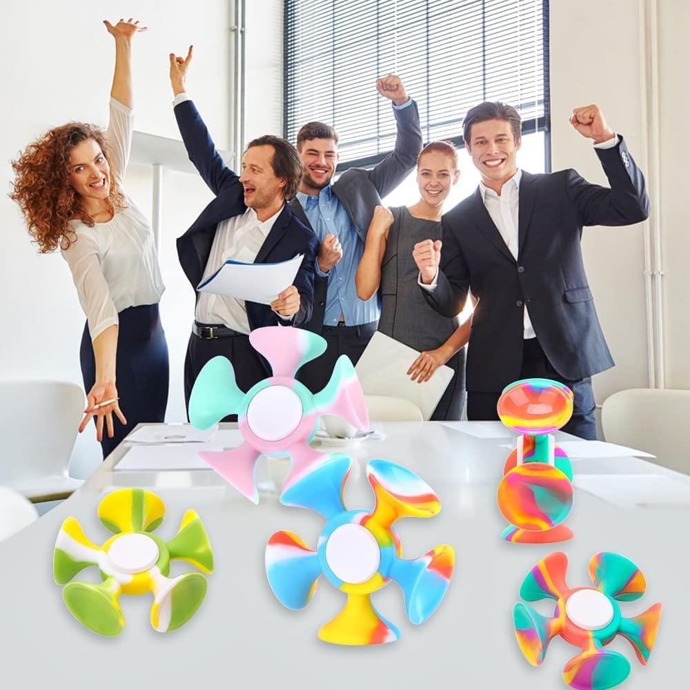 Đồ chơi, Spiners/Darts/Bánh hút đồ chơi, 4 miếng đồ chơi đồ chơi tay căng thẳng đầy màu sắc silicon, đồ chơi đồ chơi đồ chơi cho người lớn và trẻ em từ 3 năm
