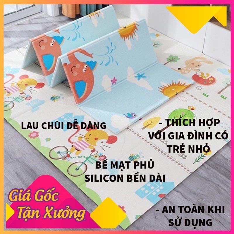 Thảm xốp gấp gọn 1m8x2m cho bé. Thảm XPE chống trượt cho bé đi