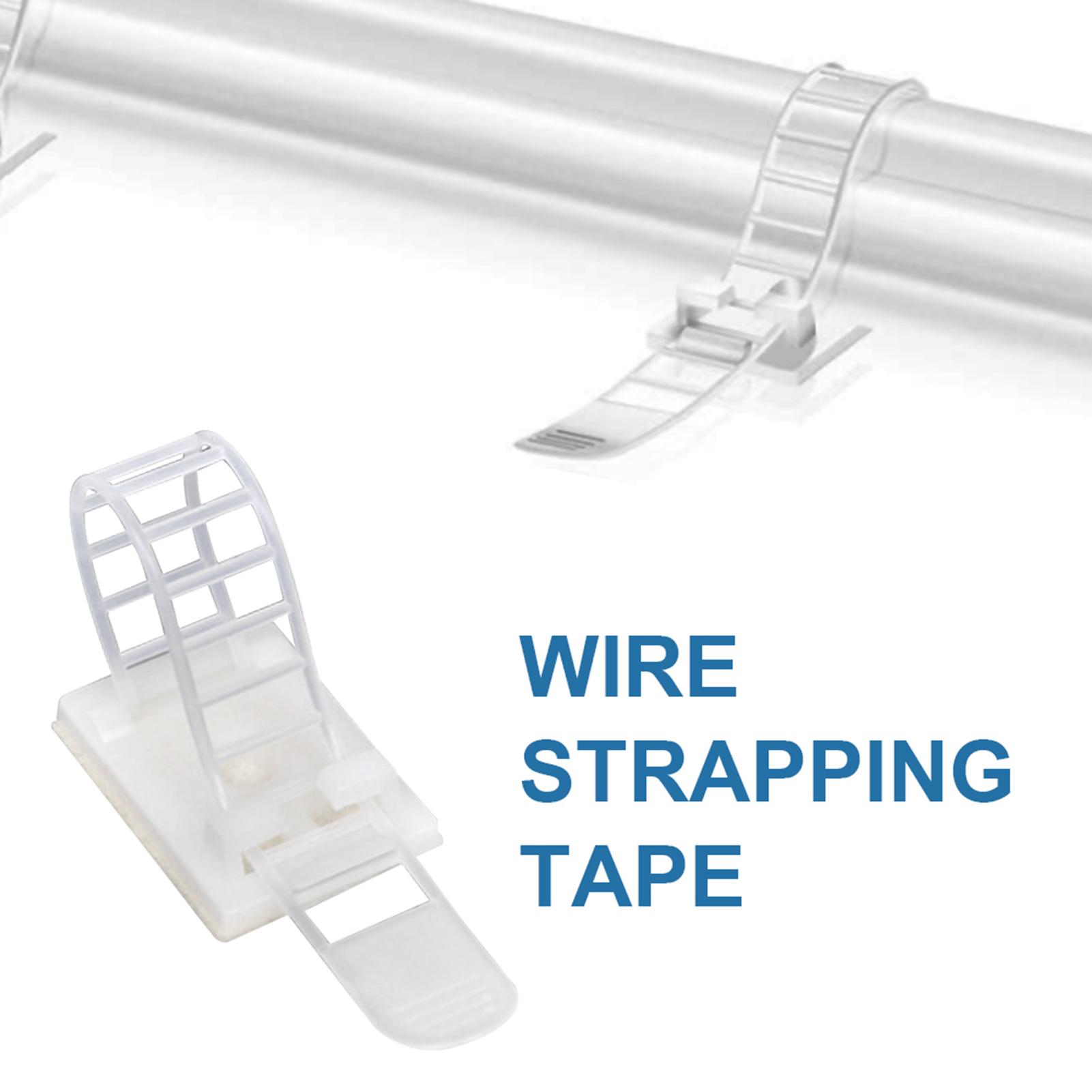 Kẹp cáp tự dính để cố định các sợi dây diện, dây cáp…gồm 25 kẹp và 25 giá