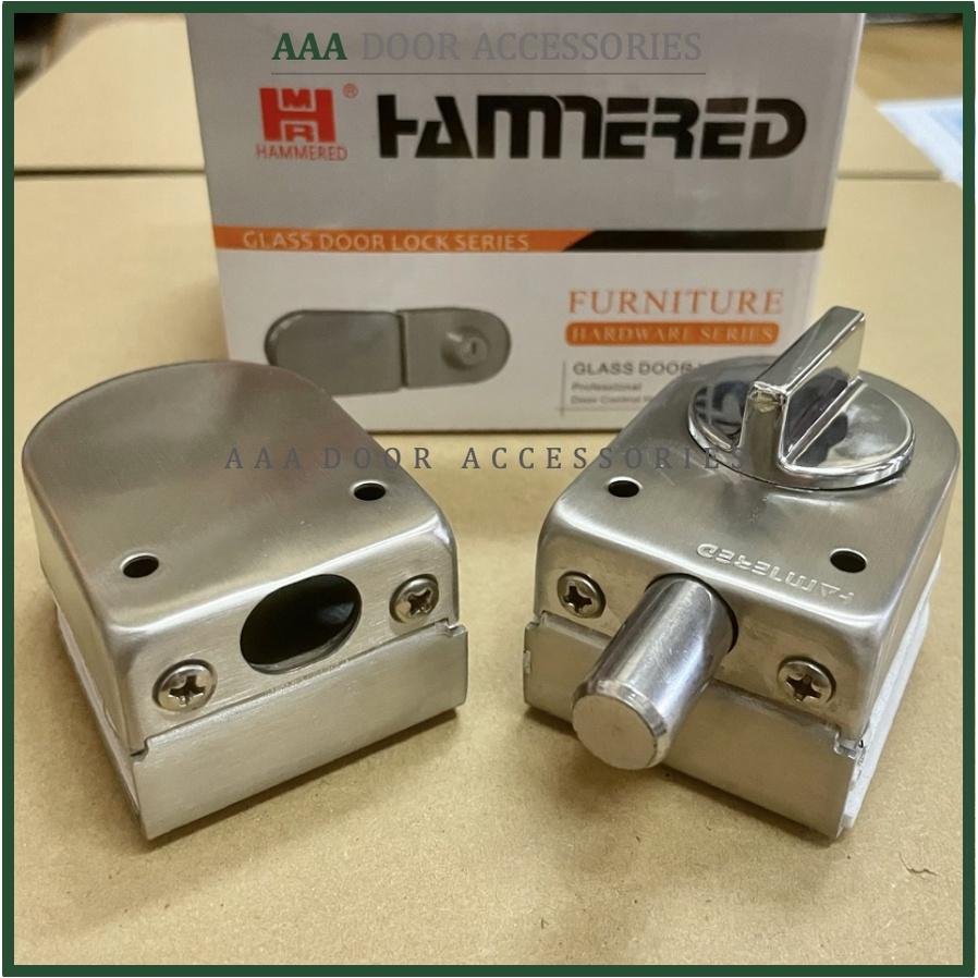Chốt cửa kính cường lực không cần khoan kính Hammerd