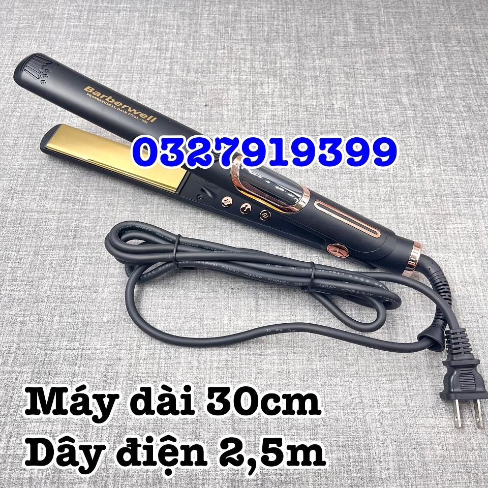 Máy duỗi tóc cao cấp có màn hình  Barberwell 301 bản nhỏ 2,5cm