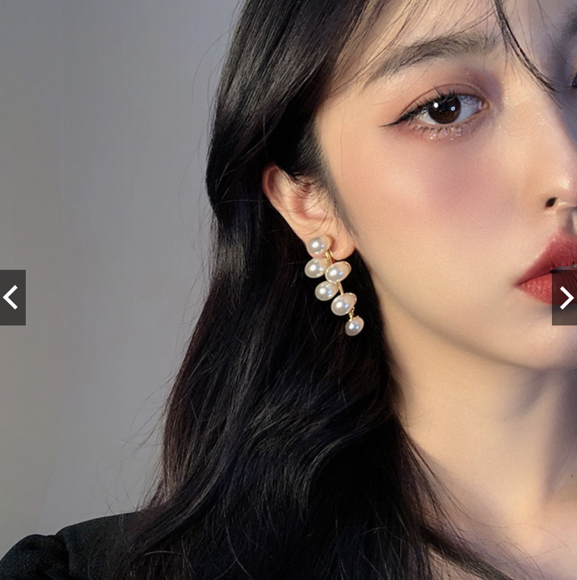 Khuyên Tai Đính Hạt Ngọc Trai nhân tạo Phong Cách Hàn Quốc Thời Trang dành cho nữ.