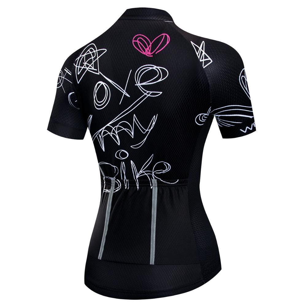 Nữ Đi Xe Đạp Jersey Maillot Roupa Ropa De Ciclismo Nữ Tay Ngắn Thoáng Khí Xe Đạp Áo Sơ Mi Nhanh Khô MTB Xe Đạp Mặc Color: CD5759 Size: XS