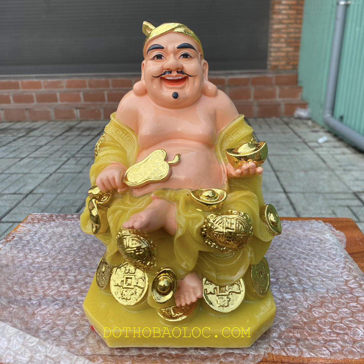Tượng Thần tài Thổ Địa đá Việt Nam cao 22cm