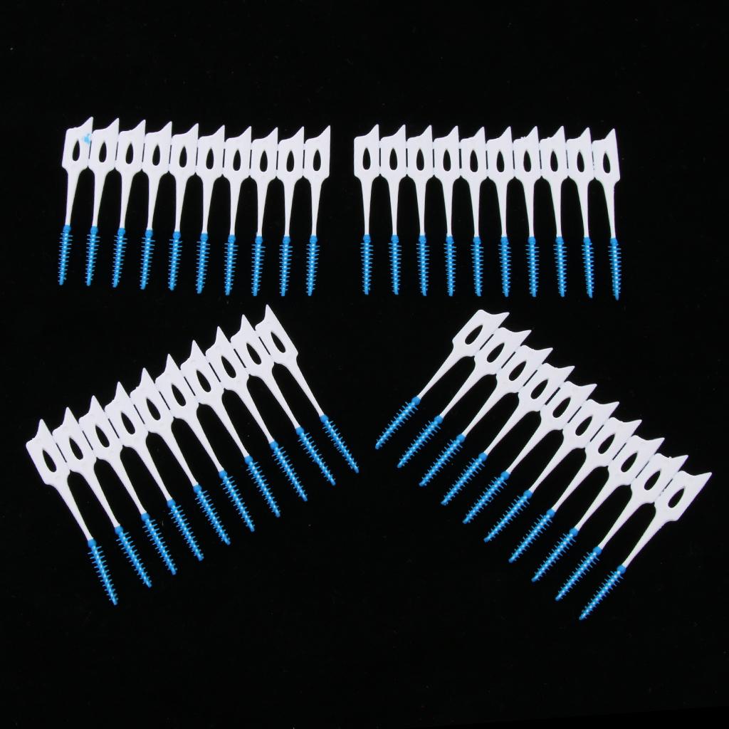 40x Silicone Interdental Tăm Nha Khoa Xỉa Răng Bàn Chải Sạch Chăm Sóc Răng Miệng