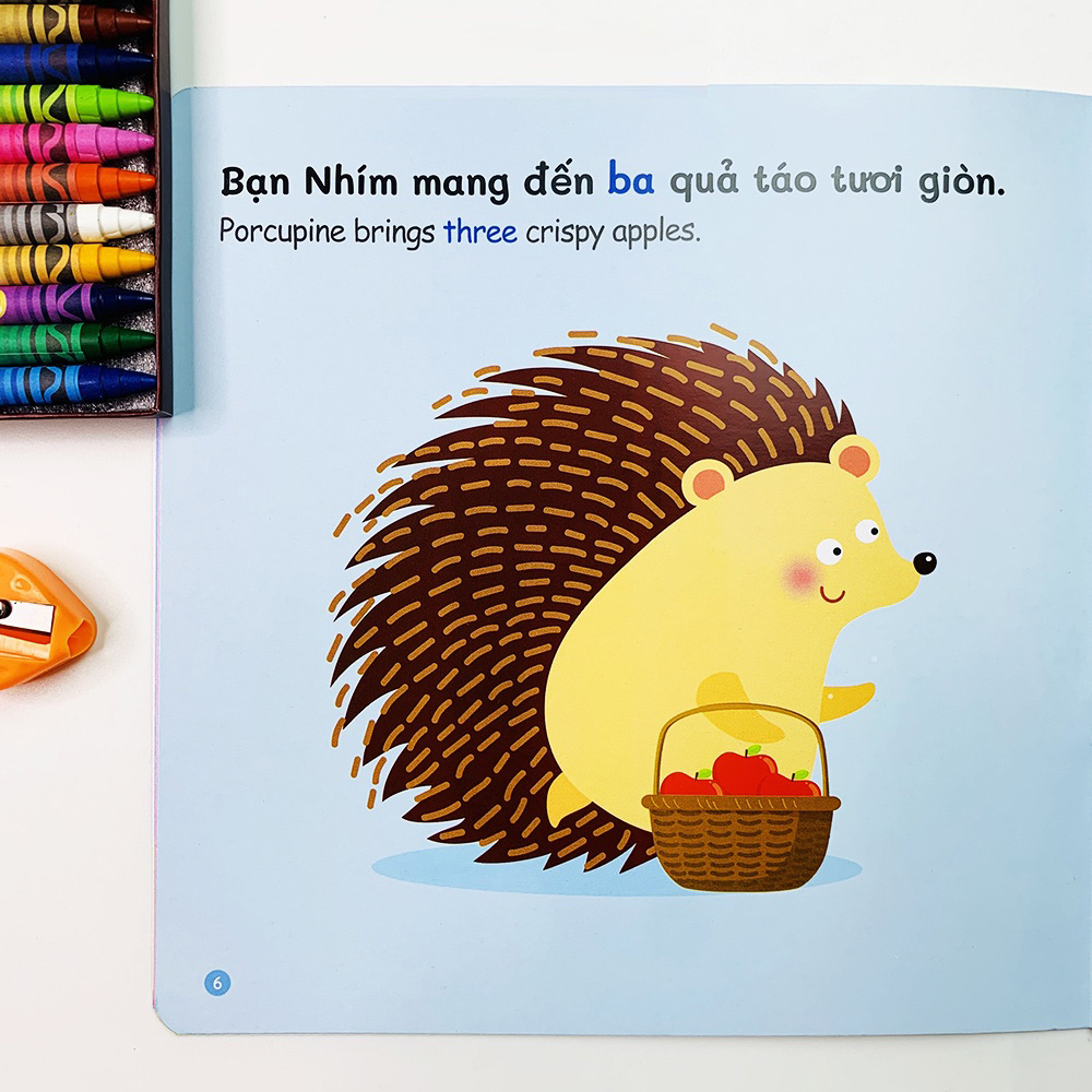 Hình ảnh Sách - Combo 8 cuốn Ehon Toán Học Đầu Đời Cùng Con Học Toán - Song Ngữ Việt Anh  Cho Bé 0-3 Tuổi