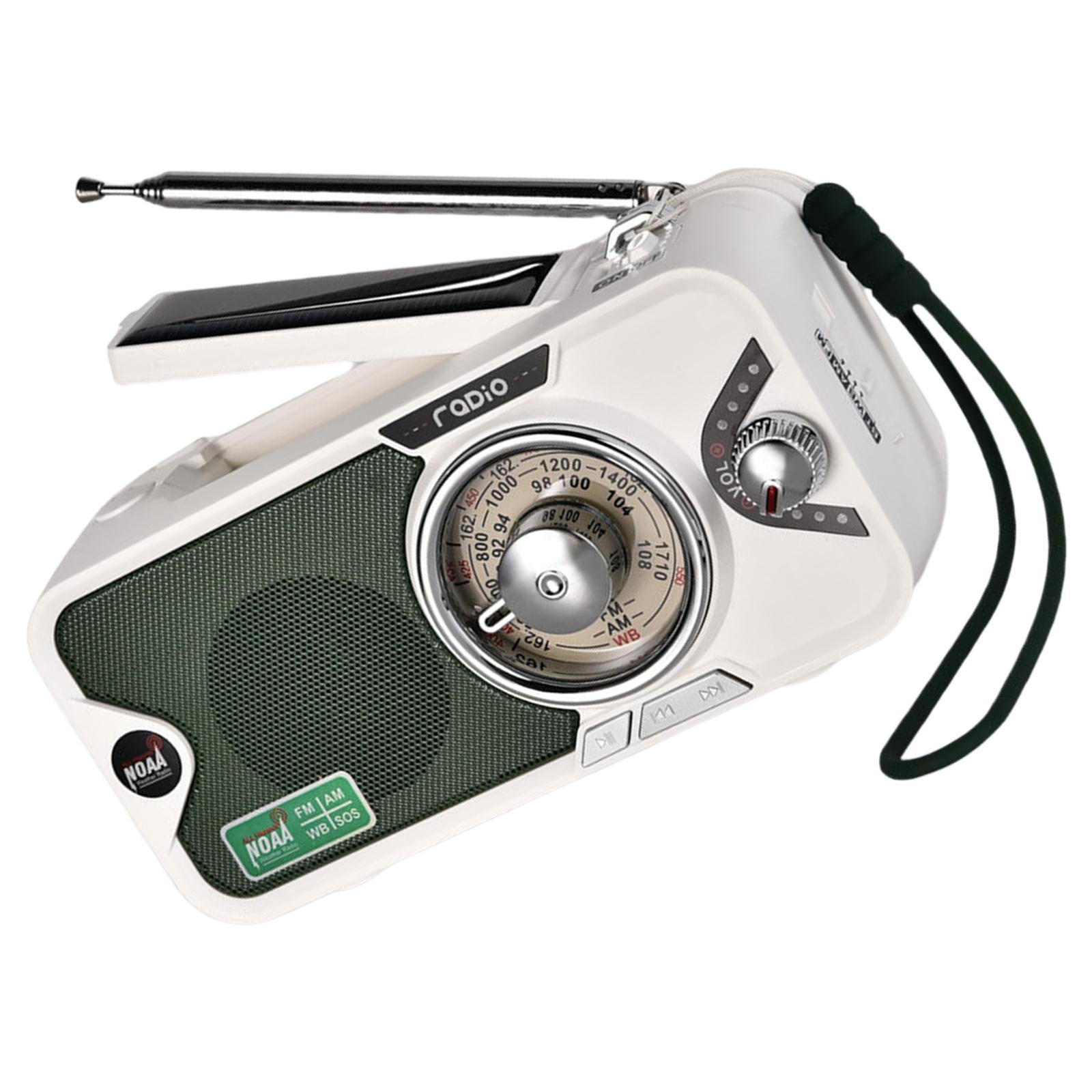Portable Emergency Radio Solar Charging 3600mAh Outdoor Activities