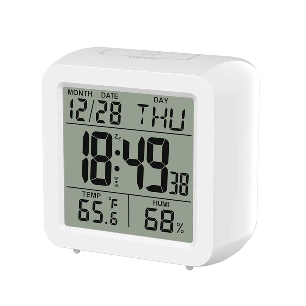 Indoor Large Screen Digital LCD Display Temperature and Humidity Meter Bedroom Watch Calendar Alarm Clock Thermometer