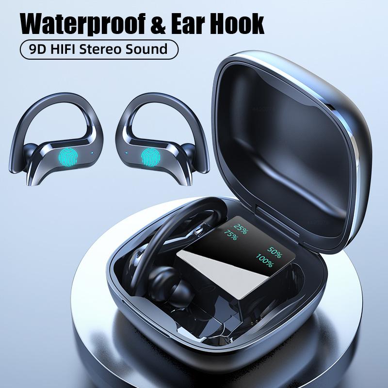 TWS Bluetooth 5.0 Tai Nghe Nhét Tai Bass Trung Thực Không Dây 9D Stereo Tai Nghe Nhét Tai Thể Thao Tai Nghe Có Mic Móc Dùng Cho Android IOS Chống Thấm Nước