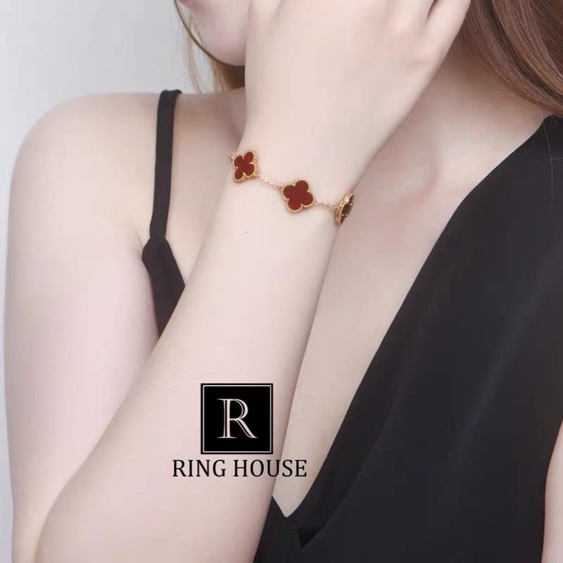 Lắc tay titan nữ cỏ bốn lá đẹp nhiều màu Ring House