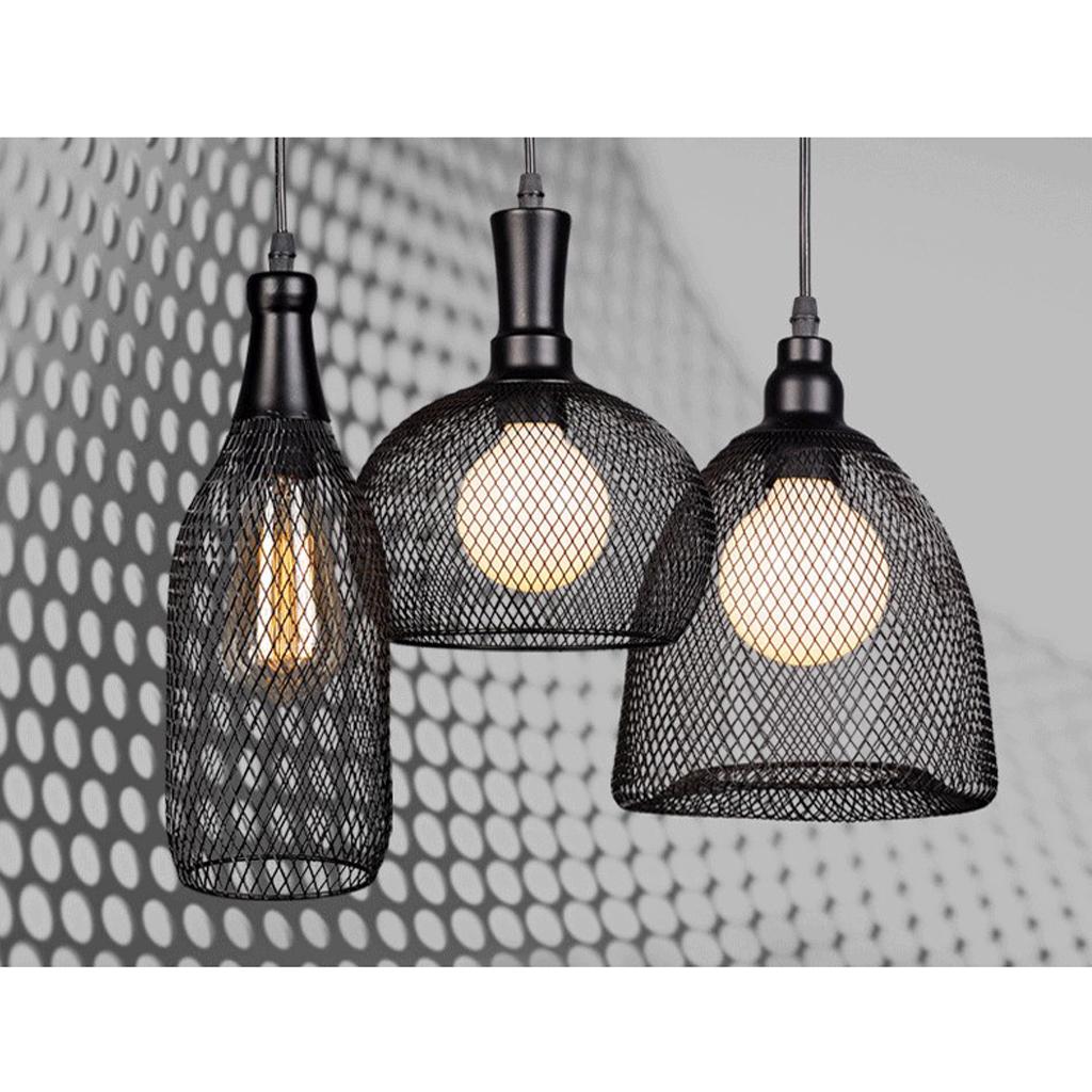 Retro Vintage Mặt Dây Chuyền Công Nghiệp Trần Đèn Chùm Ánh Sáng Bóng Râm