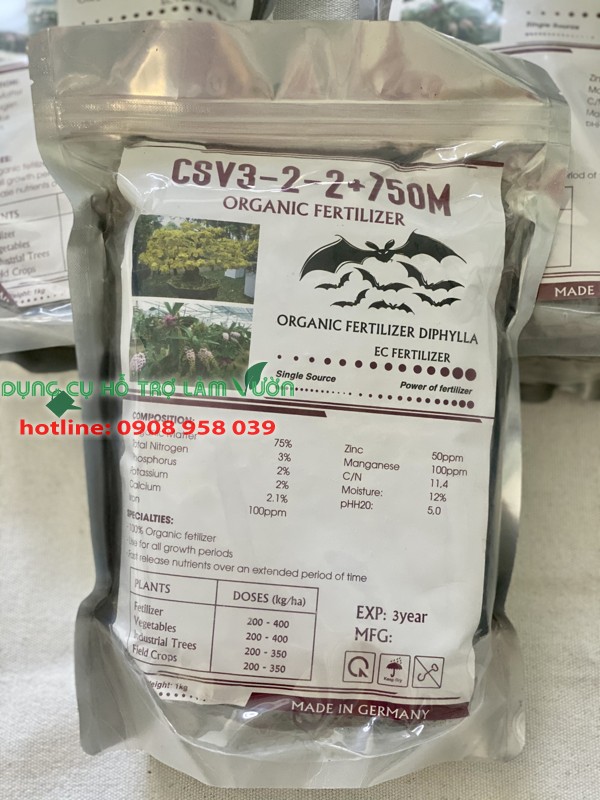 Phân Dơi gói 1kg chuyên dùng cho cây cảnh, rau trái