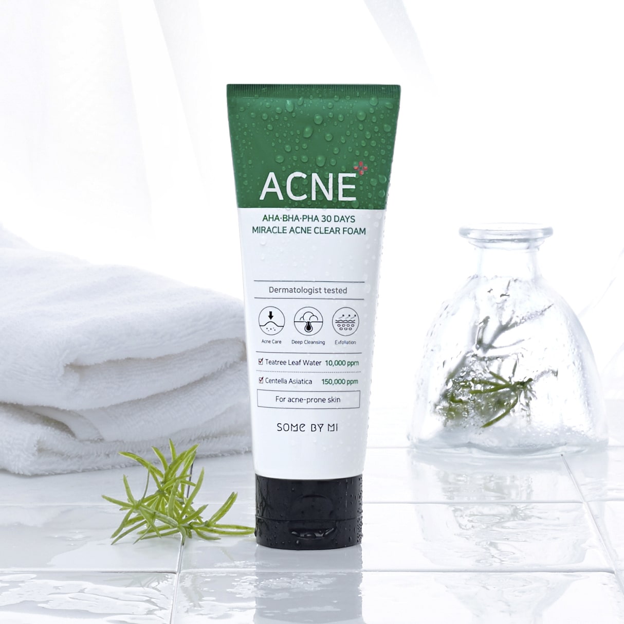 Sữa Rửa Mặt Làm Giảm, Ngăn Ngừa Mụn Some By Mi AHA-BHA-PHA 30 Days Miracle Acne Clear Foam 100ml
