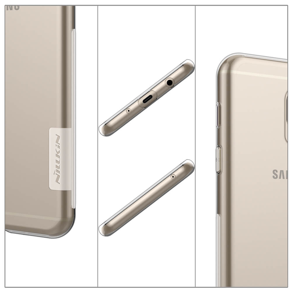 Ốp lưng cho Samsung Galaxy J7+ Plus dẻo trong suốt chính hãng Nillkin Nature - Hàng chính hãng