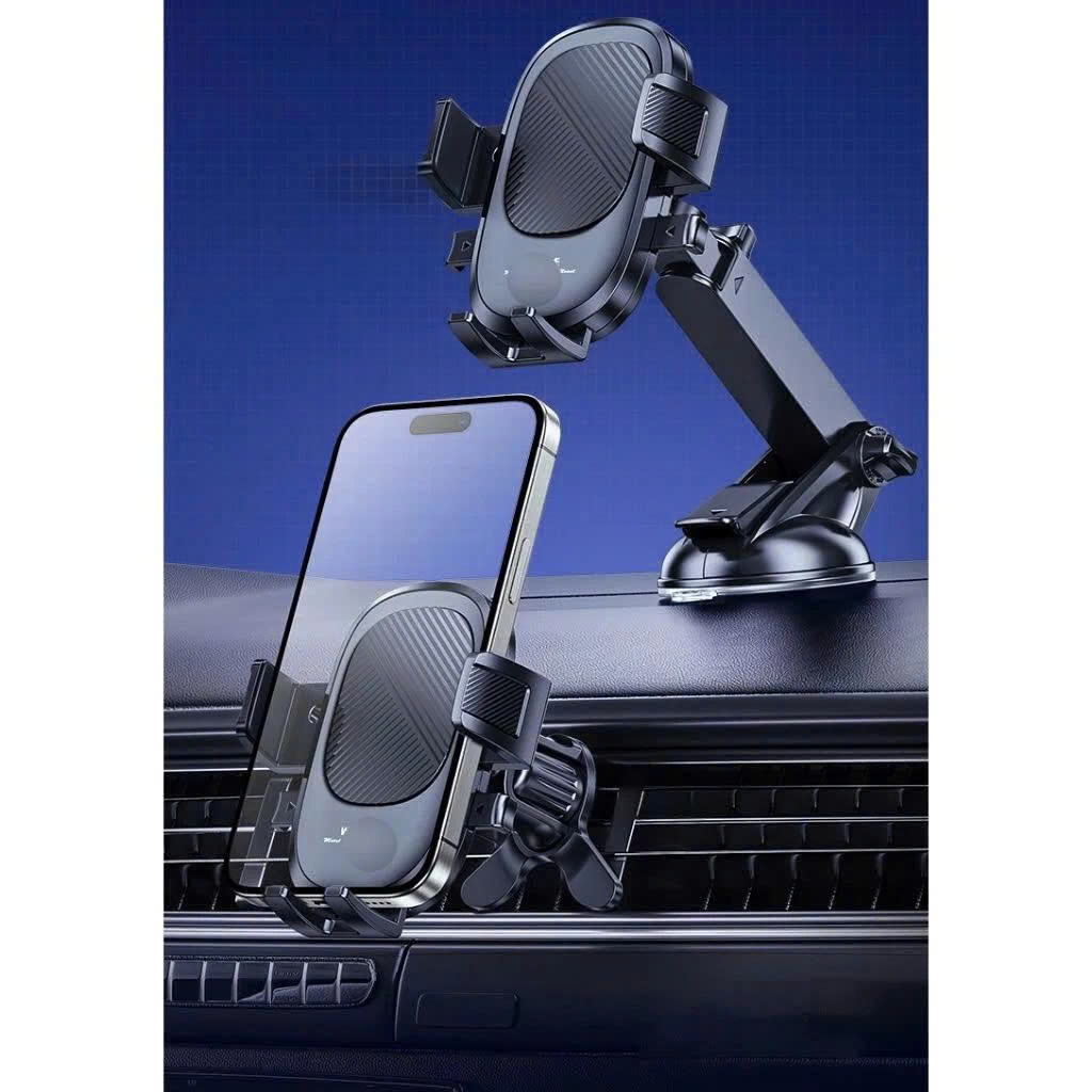 Giá đỡ điện thoại trên ô tô thế hệ mới S54 WEKOME - KẸP CỬA GIÓ cứng cáp, chống rung, xoay 360 độ tương thích mọi loại điện thoại. Hàng Nhập Khẩu