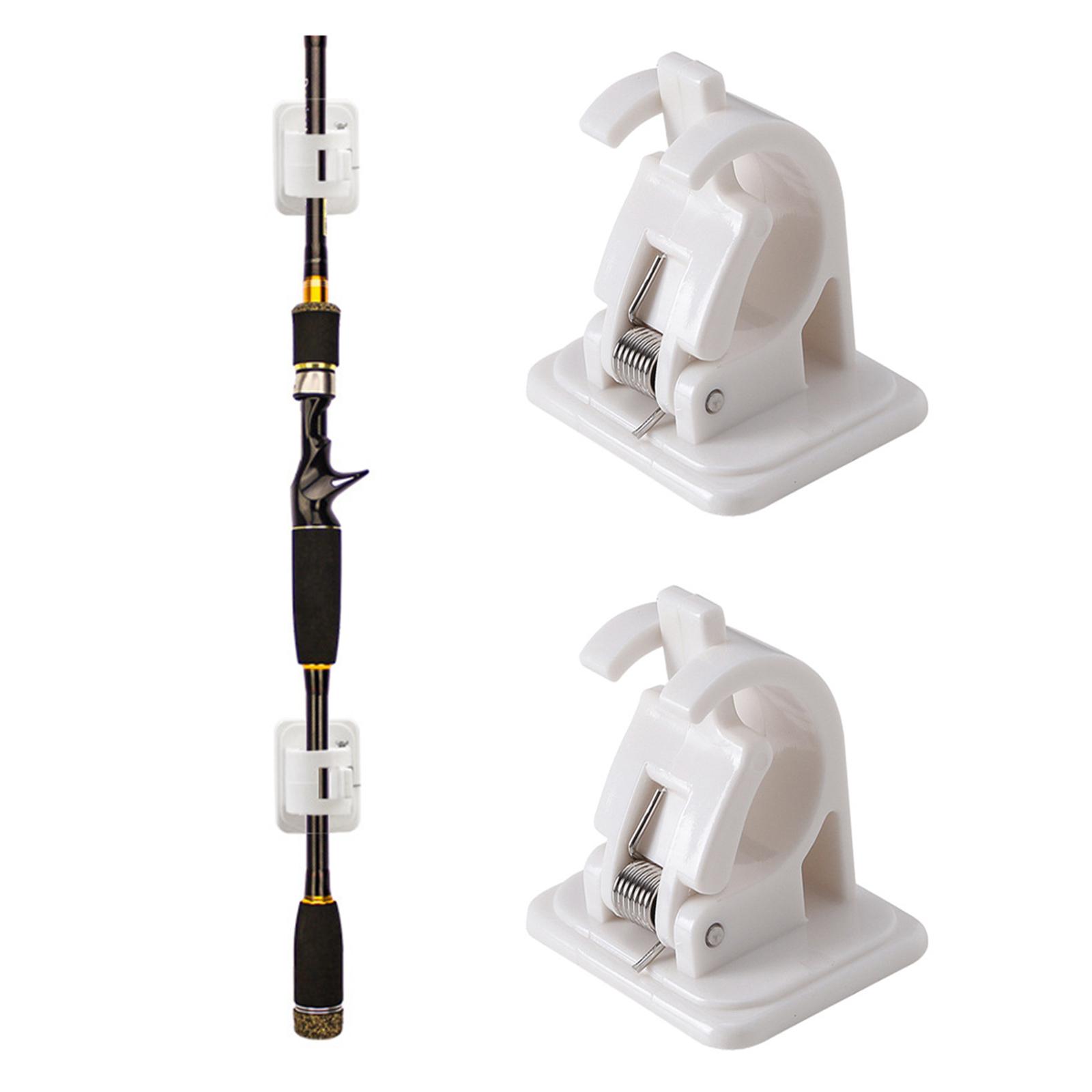 2x Fishing Rod Rack Wall Mount Vertical Horizontal Fish Pole Storage Holder