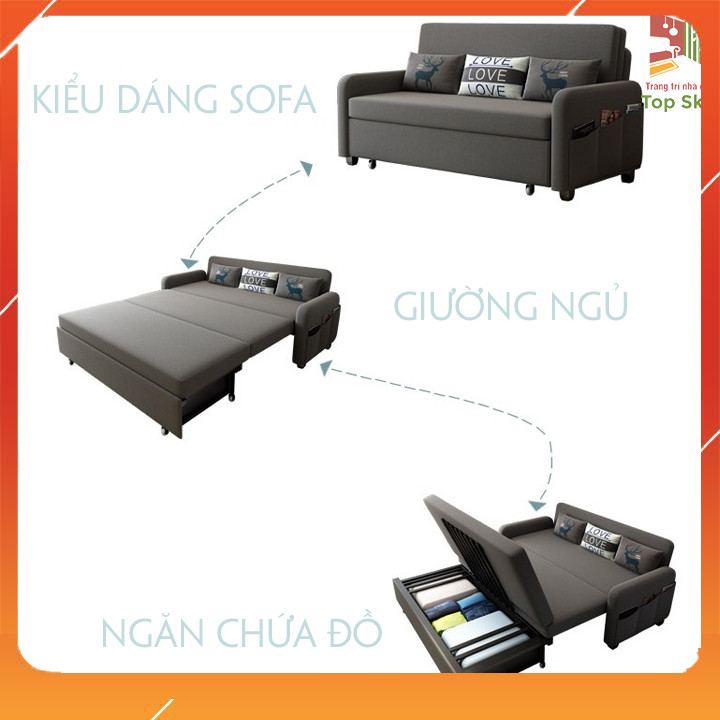 Giường Sofa Thông Minh Cao Cấp, Giường Sofa Gấp Gọn Thành Ghế , Sofa Beat ( Tặng Kèm 2 Gối Cao Cấp) Giường Sofa Cao Cấp, Giường Sofa Beat Thông Minh, Giường Sofa Đa Chức Năng( Giao Màu Ngẫu Nhiên)