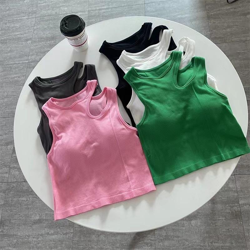 Áo croptop nữ khoét vai có mút cá tính, áo bra nữ, áo ba lỗ